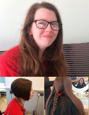 Jennifer's Hair donation to wig makers for cancer