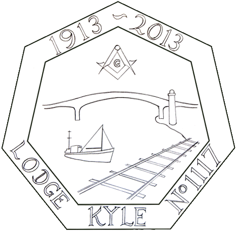 Heptagonal Token for Lodge Kyle Centenary